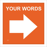 WM061E Your Words Right East Arrow Text Orange Trail Track Guide