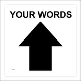 WM062K Your Words North Straight Ahead Custom Arrow Black Guide