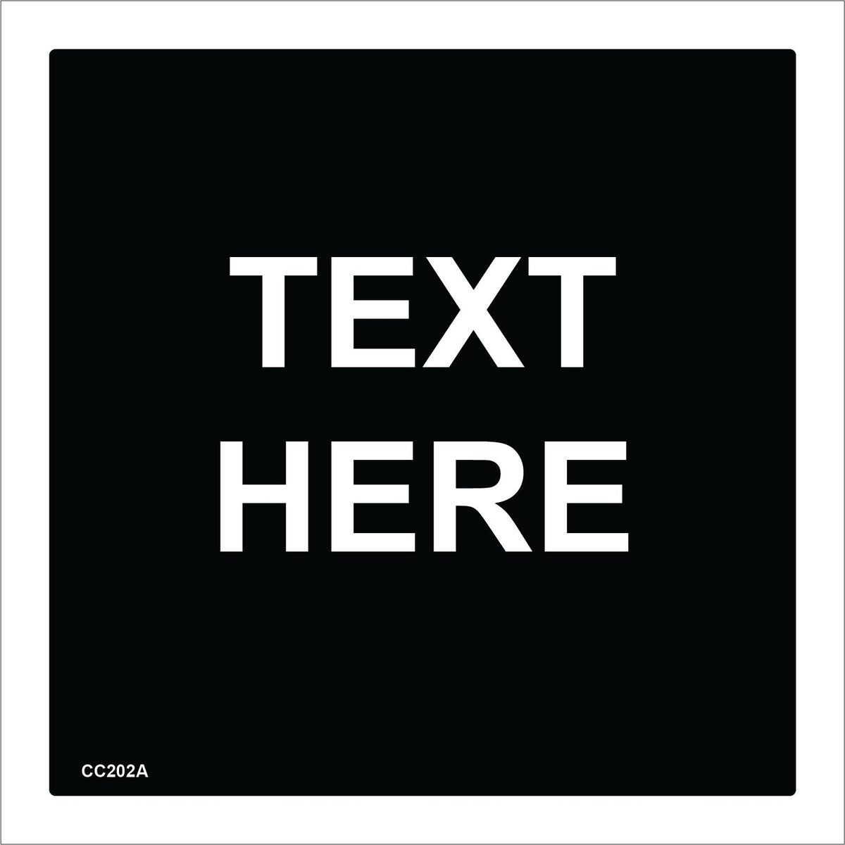 Black Background White Text Choice Words Custom, CC202A PWDirect