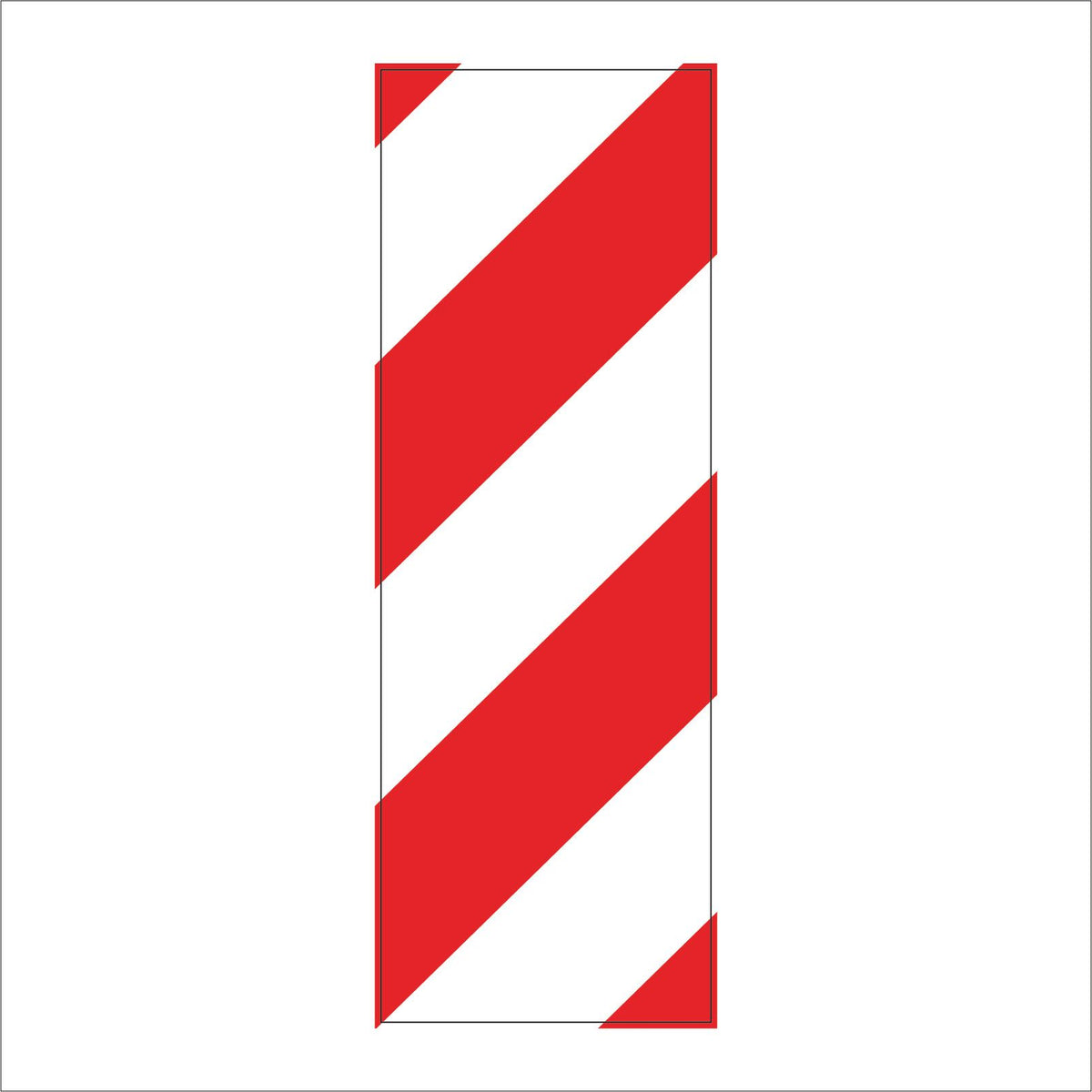Chevron Red White Concealed Level Crossing PWDirect