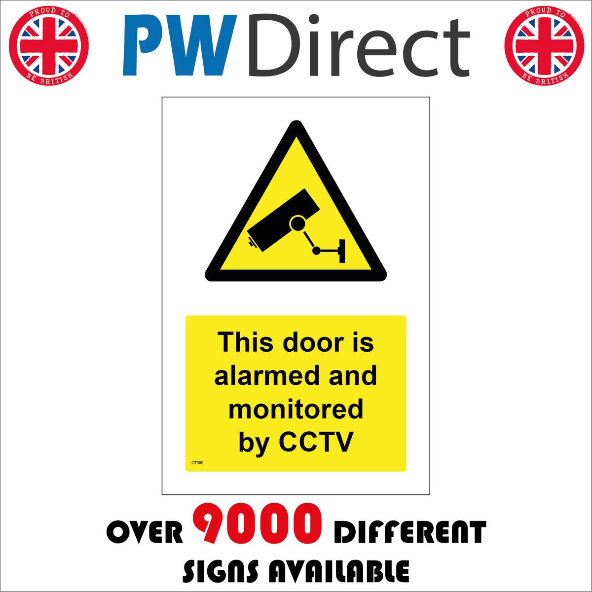 Stainless Steel 'CCTV In Operation' Door Sign - 160x40mm, Self-Adhesive, Made In Germany - View #9