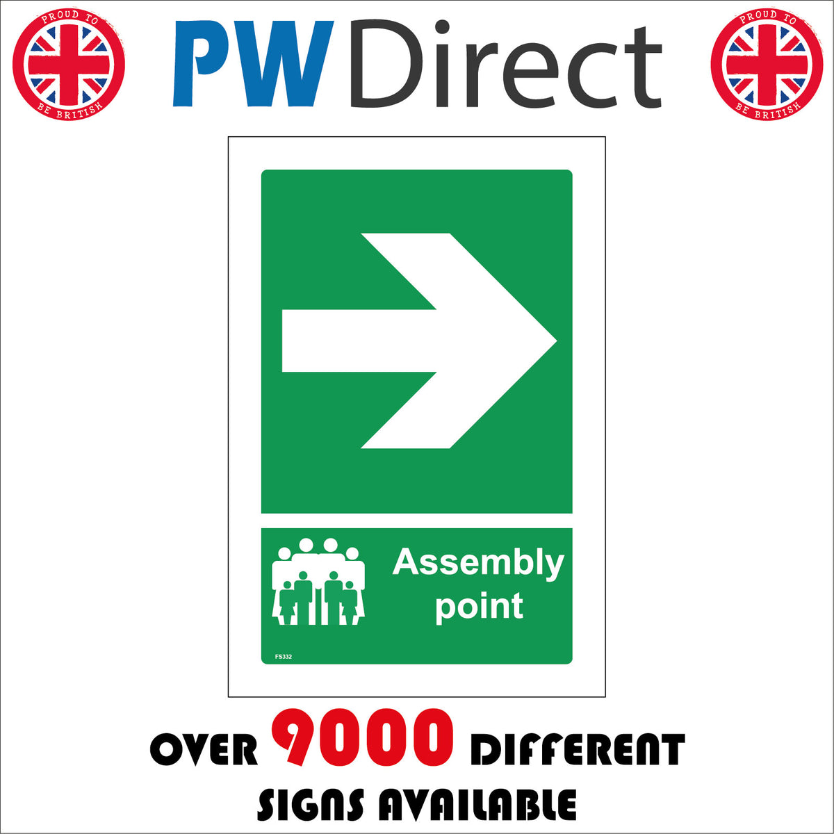 Assembly Point, Icon, Right Arrow - Plastic / 5-x-15 - View #4