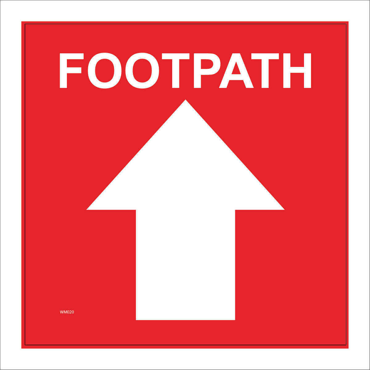 Footpath Up Arrow Waymarker Direction Route Red White – PWDirect