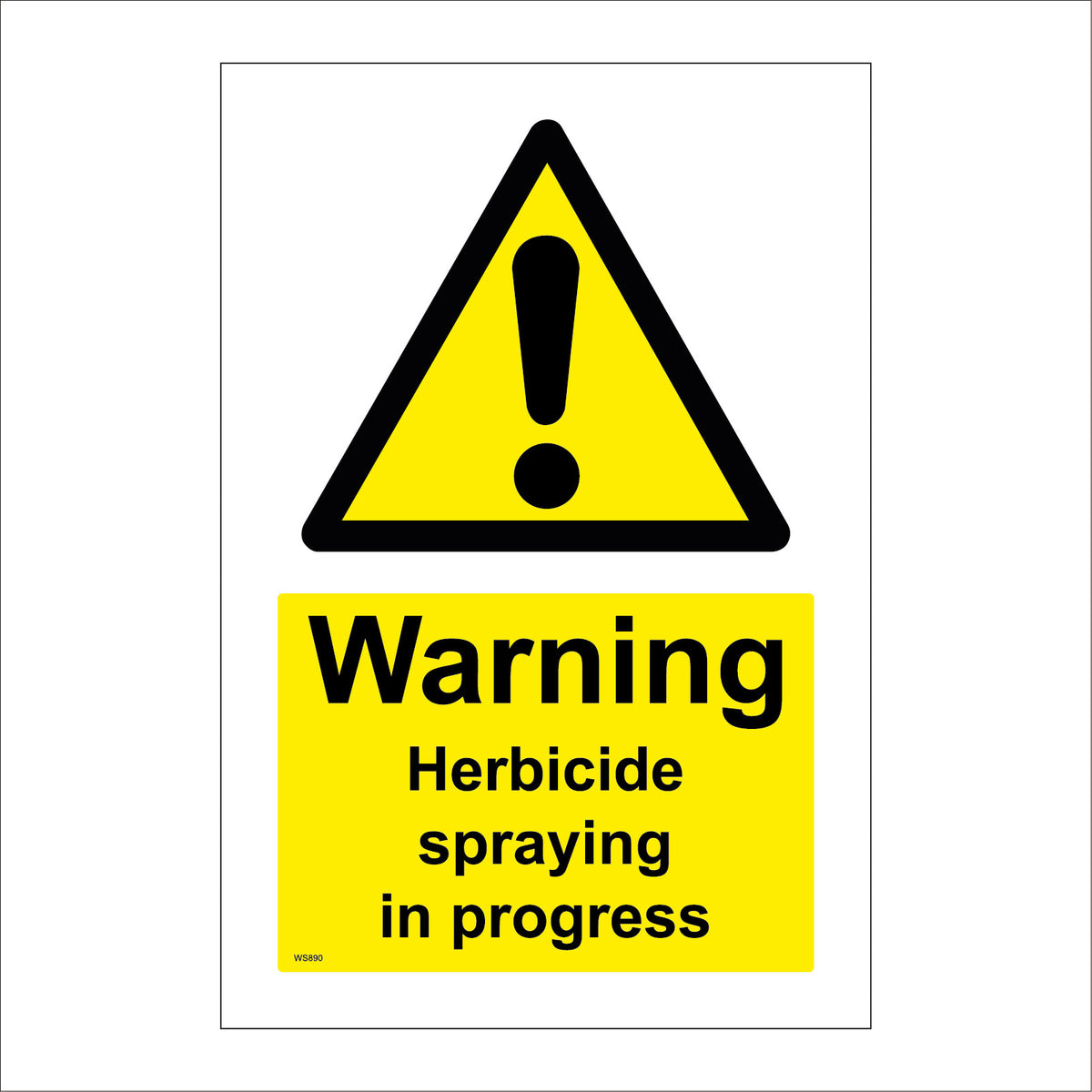progress herbicide label WS890 Warning Herbicide Spraying In Progress Sign with Triangle Exclam – PWDirect