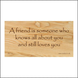 IN116 A Friend Is Someone Who Knows All About You Sign