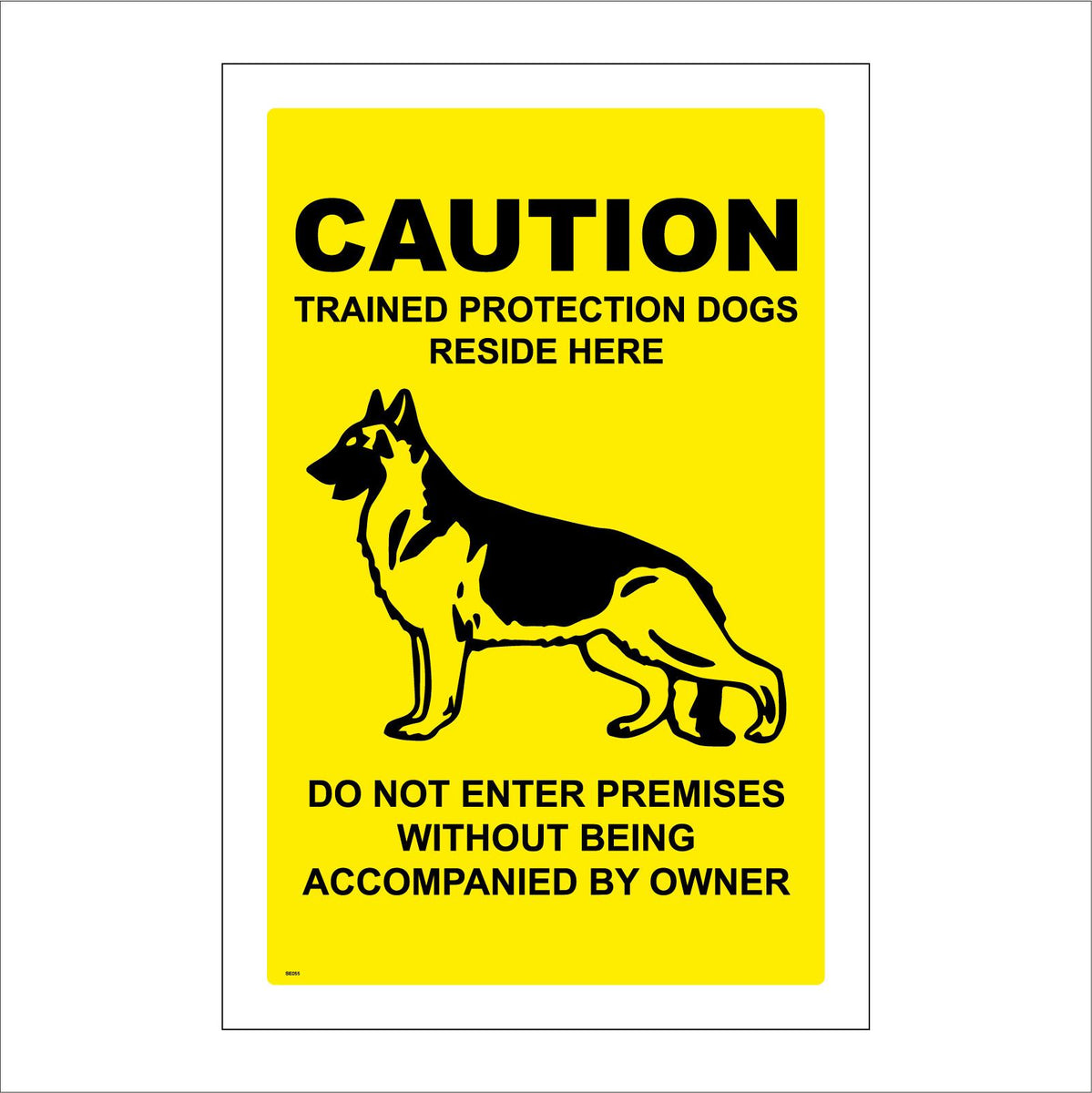 DOG ON PREMISES NEW 3 Set 10" X 14" Aluminum Metal Sign Hillman Black