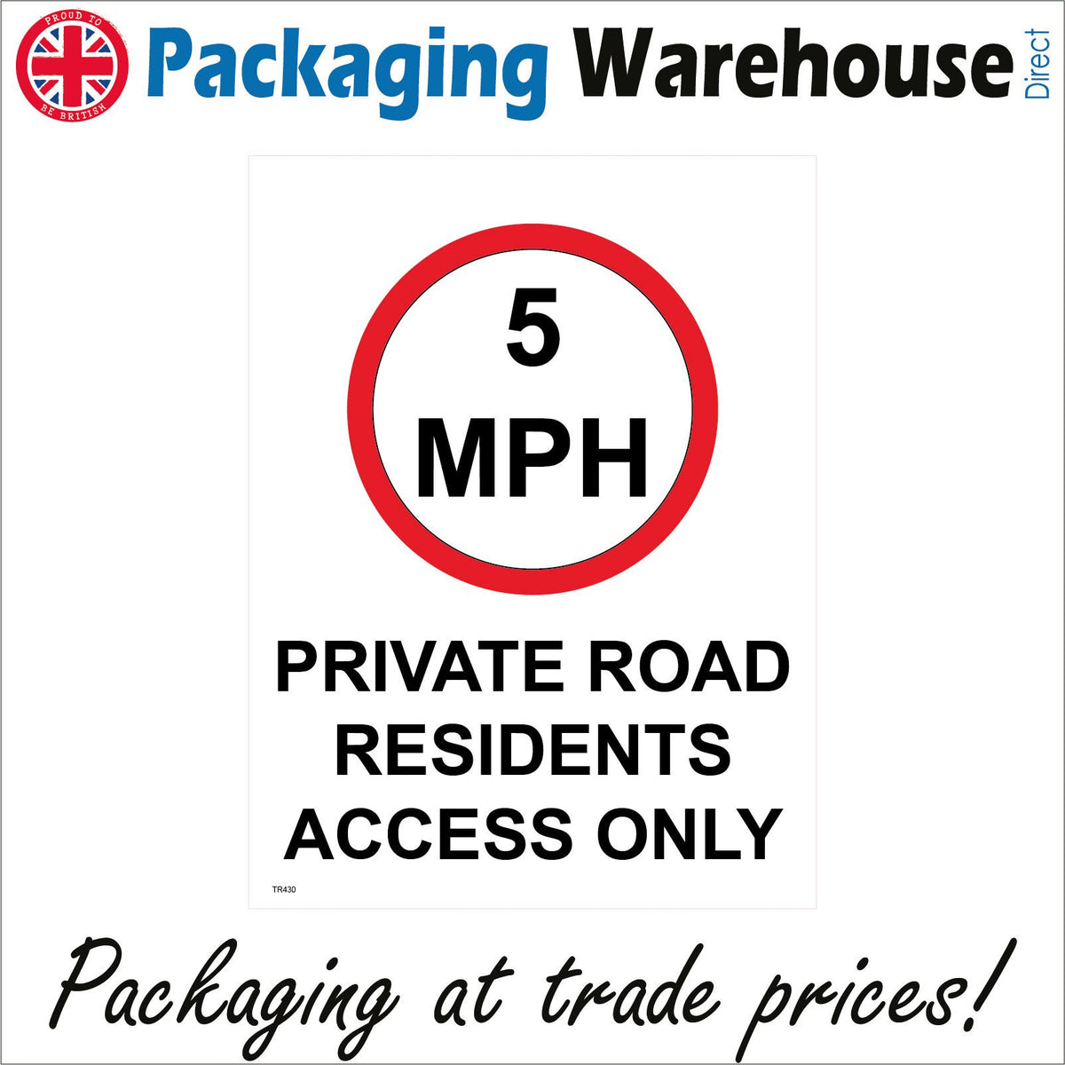 Please Slow Down 5mph Site Speed Limit- 3mm Aluminum Dibond High-visibility And Durability For Indoor/outdoor Usage (300mm X 200mm) Ensures Safety Within 7m Viewing Distance
