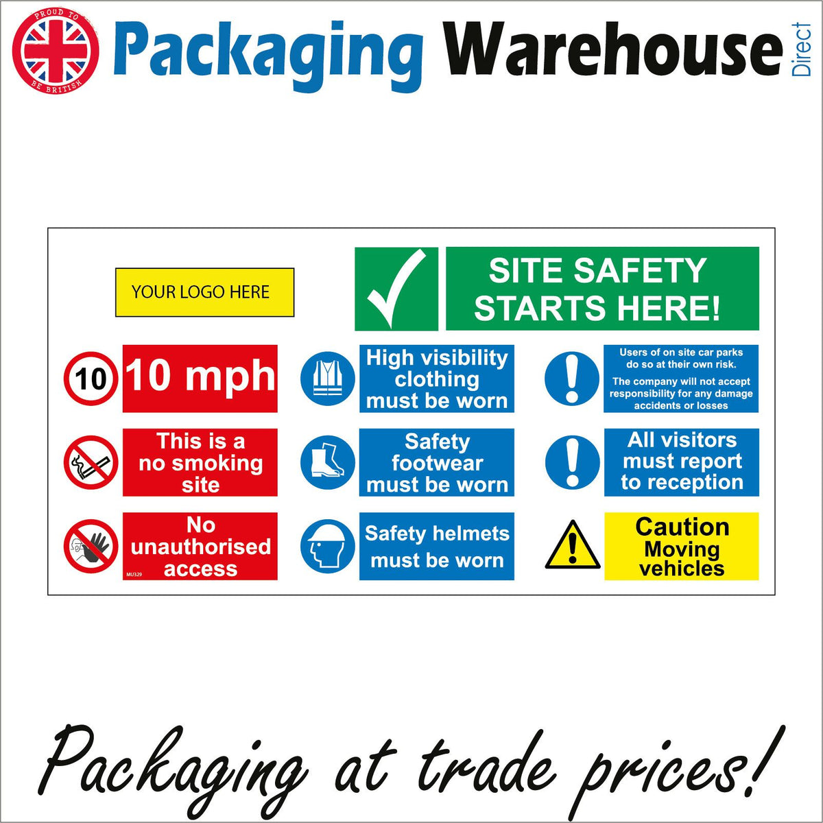 Site Safety Logo Company Speed Limit 10 MPH – PWDirect