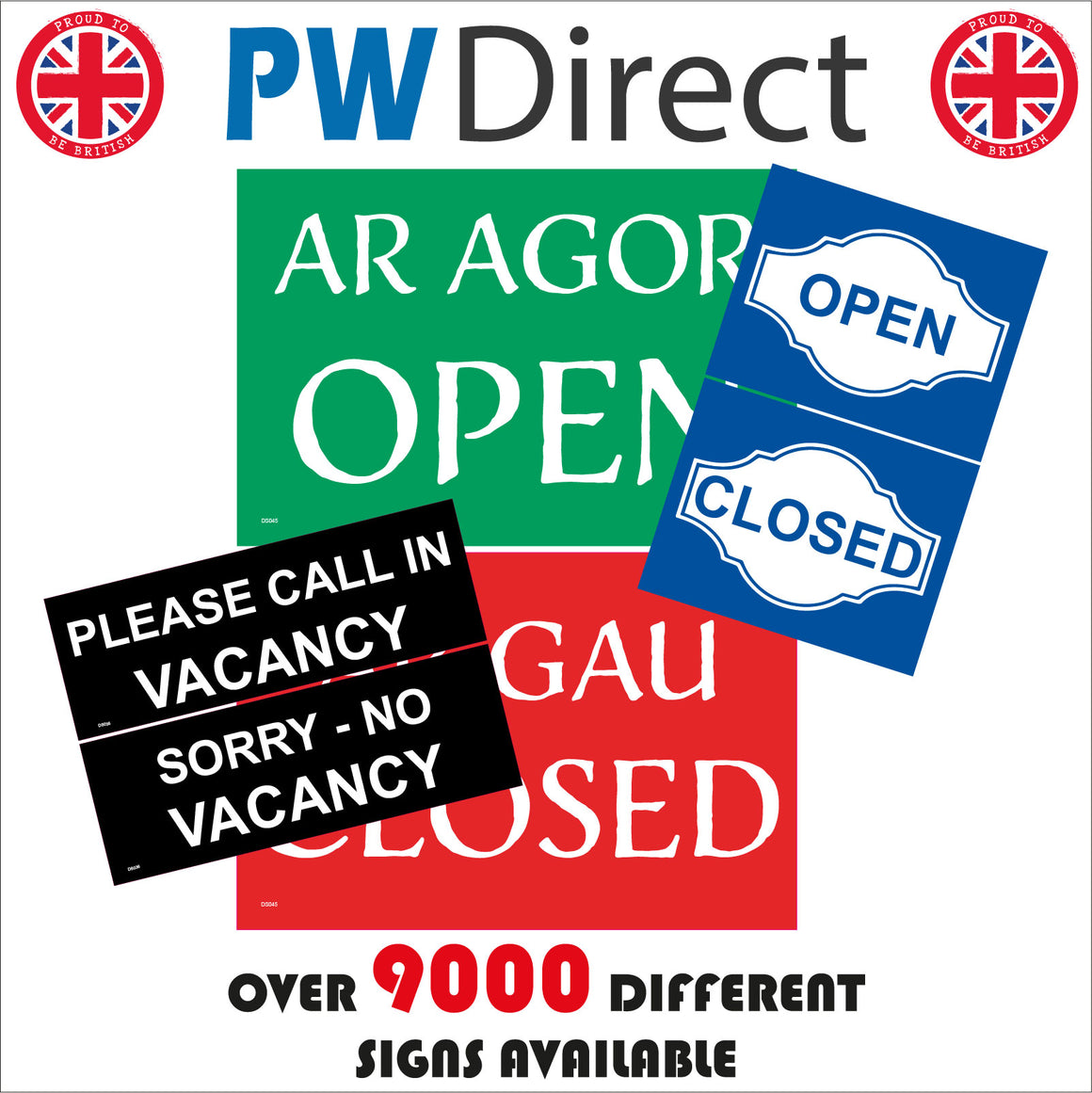 Direct Changing Sign signs packaging boxes stickers construction safety signage footpath ...