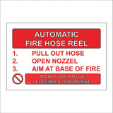 FI483 Automatic Fire Hose Reel Do Not Use On Live Equipment