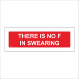 GG311 There Is No F In Swearing Wall Workplace Language