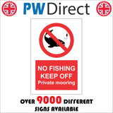 PR539 No Fishing Keep Off Private Mooring