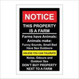 HU402 Farm Property Animals Countryside Humour Yellow Black Red