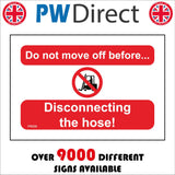 PR558 Do Not Move Off Before Disconnecting The Hose