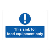 MA899 This Sink For Food Equipment Only