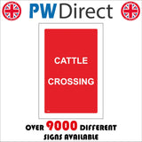 TR961 Cattle Crossing Sign