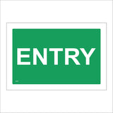 CS671 Entry White On Green Access Way In Gate Admittance