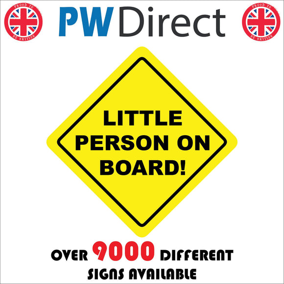 HU405 Little Person On Board Yellow Black Diamond Display Badge