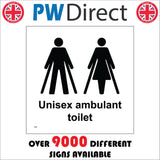 TS267 Unisex Ambulant Toilet Male Female Black On White