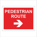 CS281 Pedestrian Route Right Arrow Sign with Right Arrow