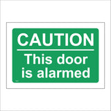 FS407 Caution This Door Is Alarmed