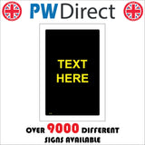 CC102N Black Yellow Design Text Words Choice Bespoke Personalise
