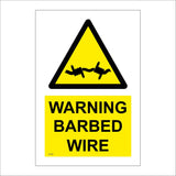 WT338 Warning Barbed Wire
