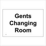 TS095 Gents Changing Room Black On White