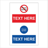 CC602 Text Words Choice Symbol Red Blue Logo