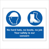 MB041 No Hard Hat Boots Job Your Safety Is Our Concern