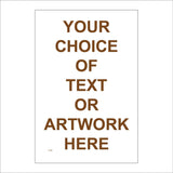 CC103L Artwork Brown Text Choice Design Create Decorate Custom