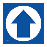 WM065B Ahead Arrow Blue North Straight Route Guide Trail Track