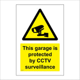 CT111 This Garage Is Protected By CCTV Surveillance