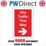 CS674 Site Traffic This Way Right Arrow