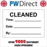 TS218 Cleaned Time Date By Information Wall Chart