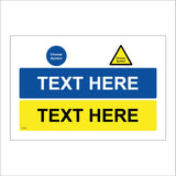 CC608 Text Words Symbol Choice Blue Yellow