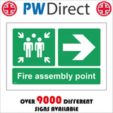 FS613 Fire Assembly Point Right Arrow