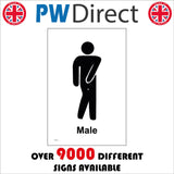 TS113 Male Toilet Urgent Bursting Black On White