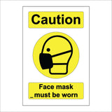 MA938 Caution Face Mask Must Be Worn