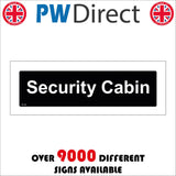 SE185 Security Cabin White Onn Black Plaque