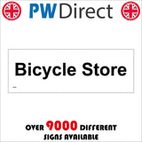TR795 Bicycle Store Black On White Plaque