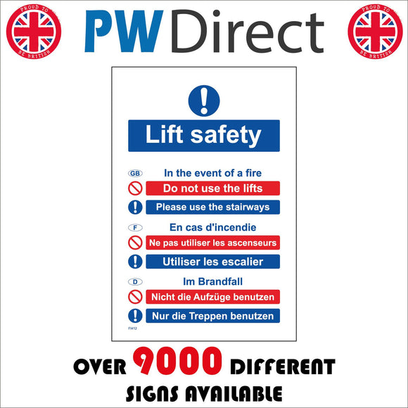 FI412 Lift Safety En Cas D Incendie Im Brandfall
