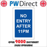 GG452 No Entry After 11pm