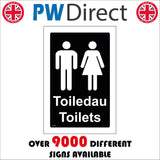 TS039 Toiledau Toilets White On Black