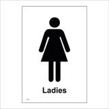 TS012 Ladies Toilet Black On  White