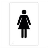 TS049 Female Toilet Black On White