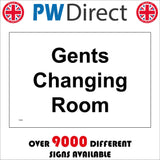 TS095 Gents Changing Room Black On White