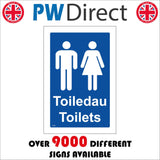 TS038 Toiledau Toilets White On Blue