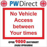 VE489 No Vehicle Access Between Your Times Choice Custom