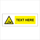 HA355 Warning Caustic Your Text Made To Order Custom